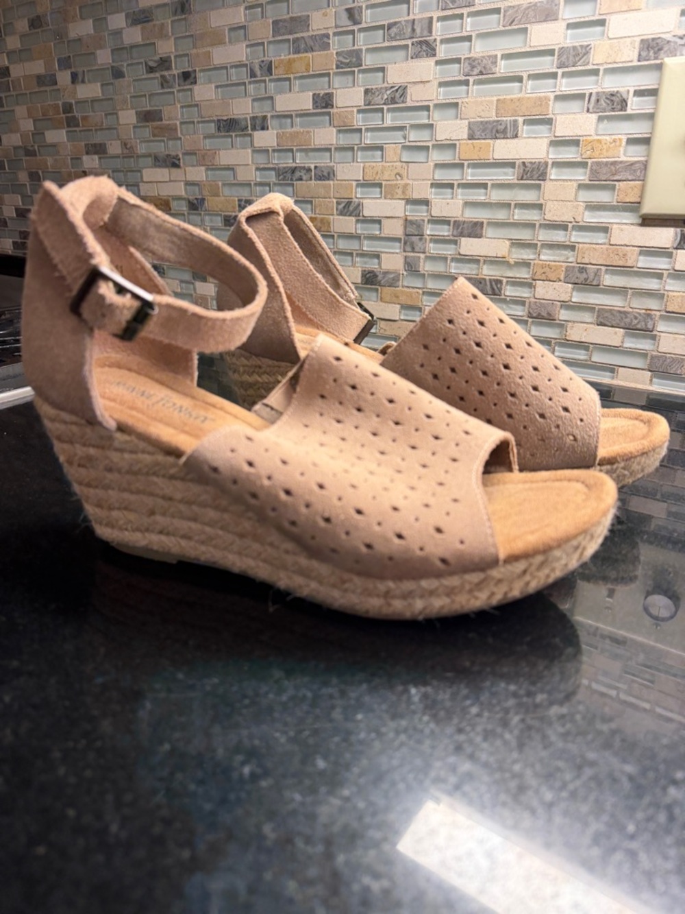 Minnetonka Belle Espadrille Wedge Sandals